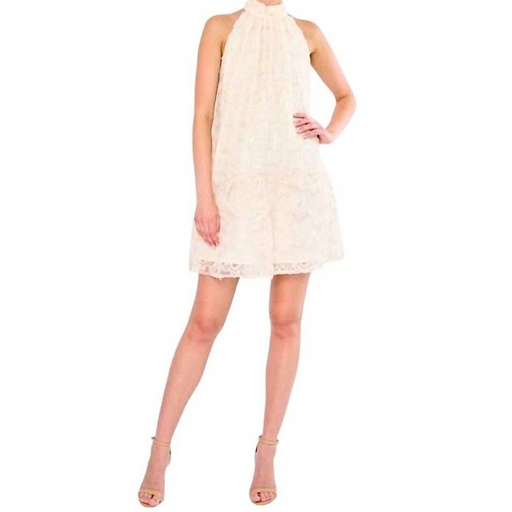 FLORA BEA Dress Tori 3D Floral Lace Bow Neck Dress Size S • NEW WITH TAGS •